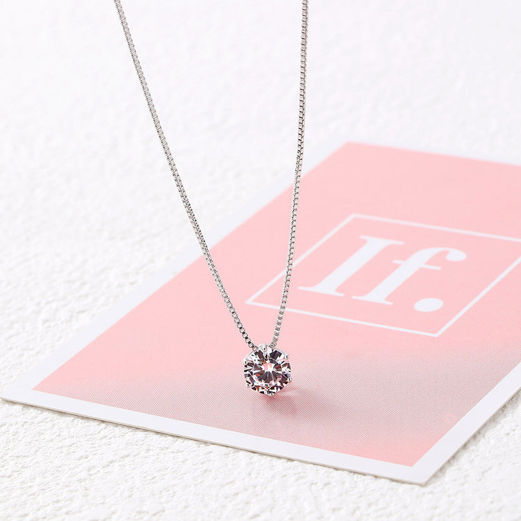 Single diamond necklace women - Artigo Importado