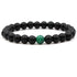 Classic Black Matte Green Malachite Bracelets Suitable Women Men Elastic Strand Jewelry - Artigo Importado
