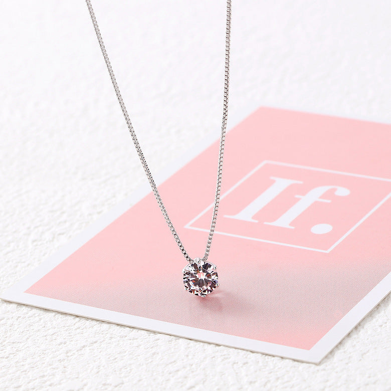 Single diamond necklace women - Artigo Importado