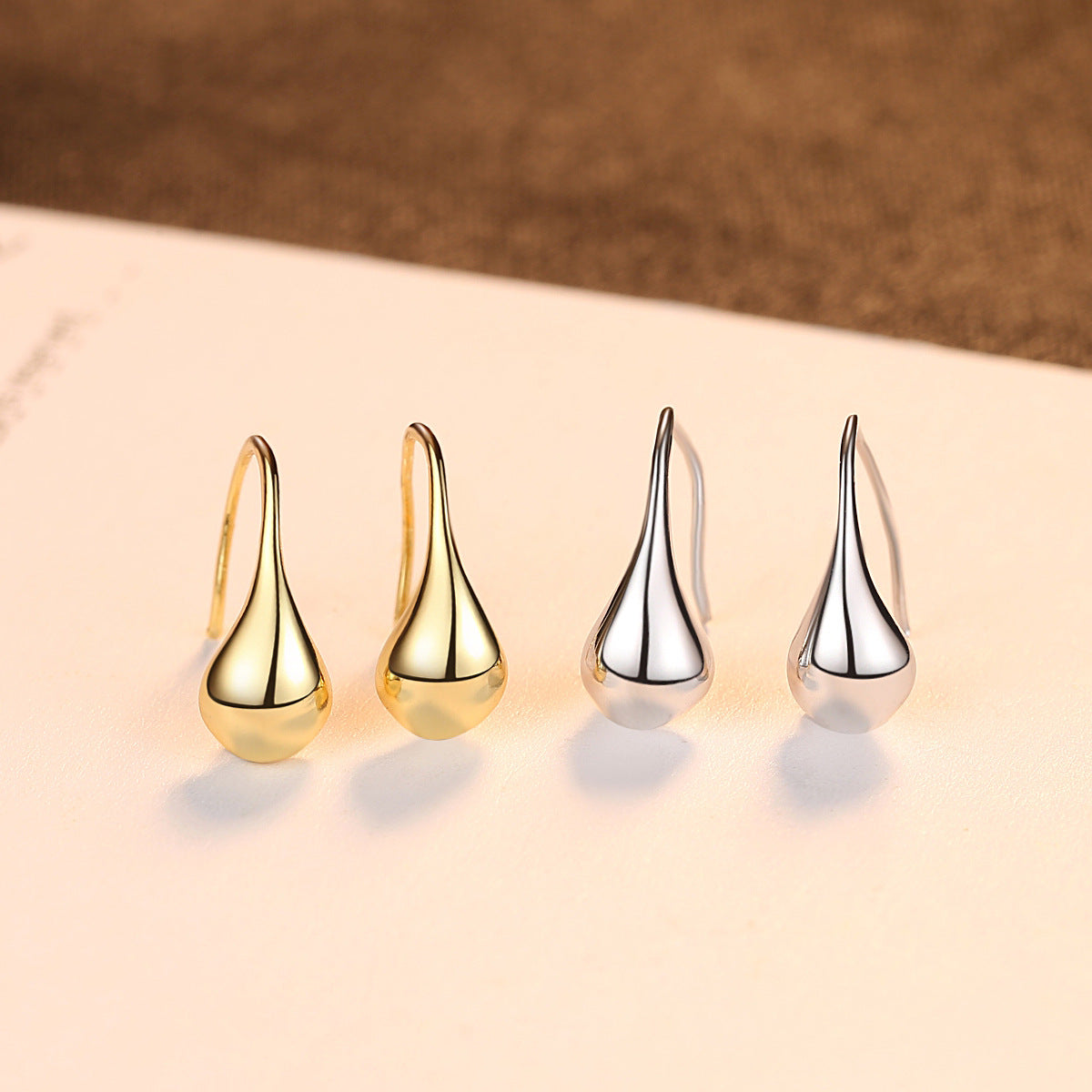 Authentic Sterling Silver 925 Waterdrop Design Drop Earring for Women Elegant Engagement Earring Fine Jewelry Accessories - Artigo Importado