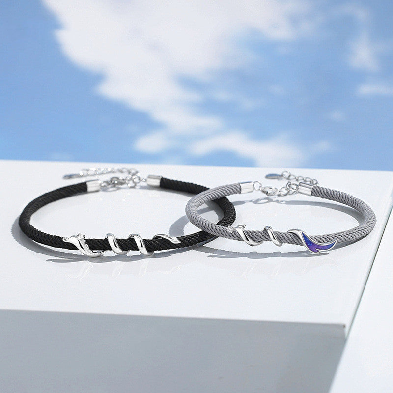 Guochao Original Longfeng Youming Couple Bracelets Men And Women - Artigo Importado