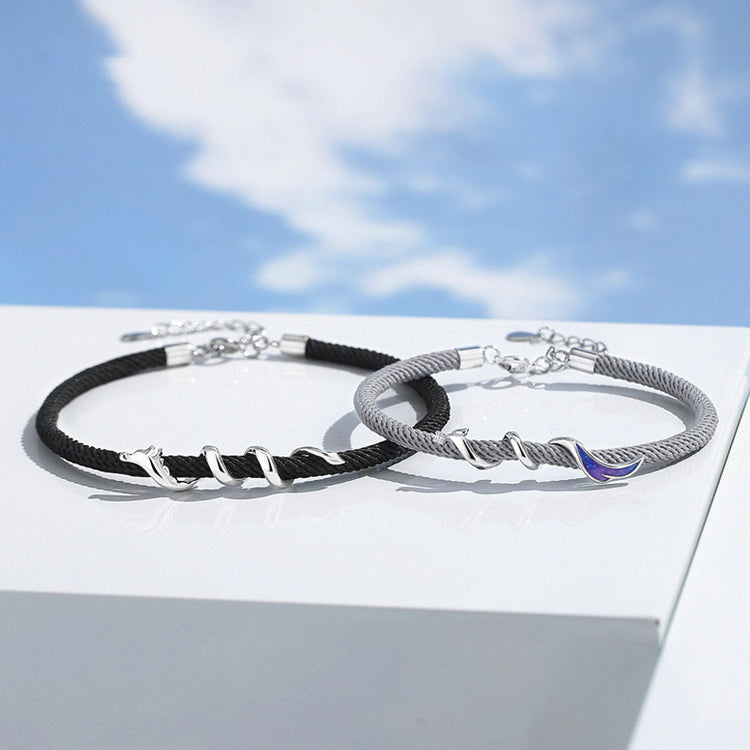 Guochao Original Longfeng Youming Couple Bracelets Men And Women - Artigo Importado