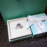 S925 Sterling Silver Solitaire Diamond Solitaire Diamond Ring 123 carat Diamond Ring Wedding Engagement Ring Women - Artigo Importado