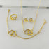 5PCS Fashion Butterfly Pendants Necklace Earrings Ring Bracelet Sets For Women Jewelry Set Bridal Wedding Jewelry Gift - Artigo Importado