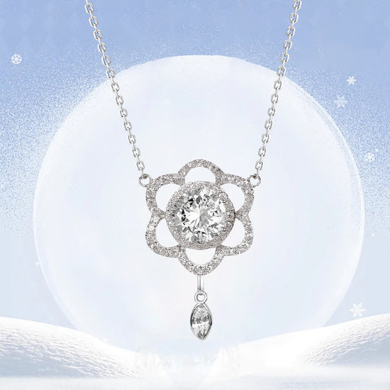 S925 Silver Fashion Design Inlaid Zirconium Diamond Necklace For Women - Artigo Importado