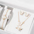 5PCS Fashion Butterfly Pendants Necklace Earrings Ring Bracelet Sets For Women Jewelry Set Bridal Wedding Jewelry Gift - Artigo Importado