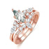2pcs Fashion Rings Natural Green Moss Stone Agate Ring For Women Personalized Jewelry - Artigo Importado